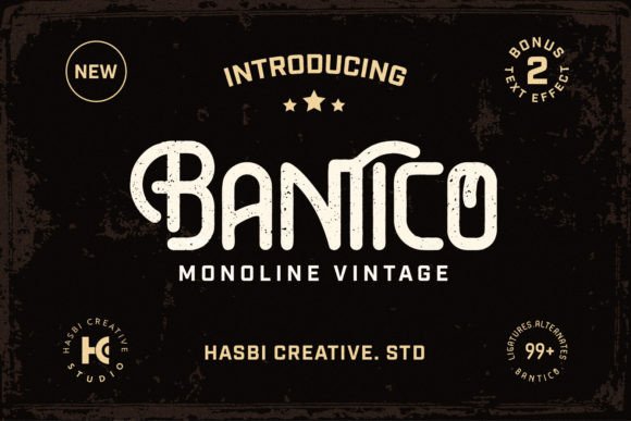 Bantico: A Vintage Monoline Font That Elevates Your Brand