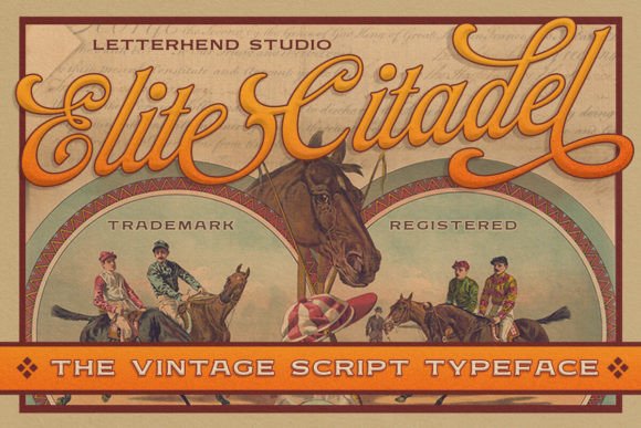 Elite Citadel: A Vintage Script Font for Trusted Branding