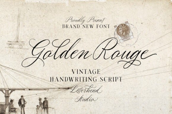 Golden Rouge: A Vintage Script Font That Feels Hand-Drawn, Not Hand-Rendered