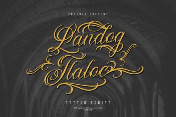 Landog Tlaloc: A Versatile Tattoo Script Font for Handmade Brands