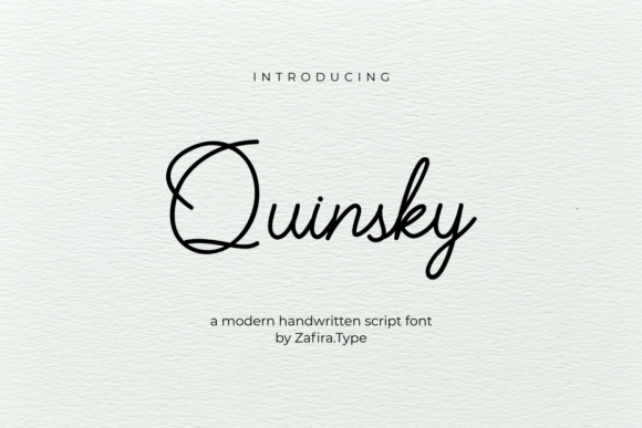 Quinsky: A Handwritten Script Font That Feels Like Your Signature