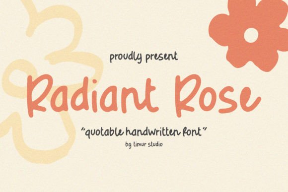 Radiant Rose: A Handwritten Font for Editorial Warmth