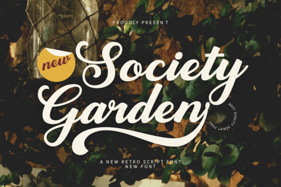 Society Garden: A Retro Script Font for Digital Branding
