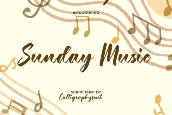 Sunday Music: A Bold Calligraphic Script Font for Expressive Branding