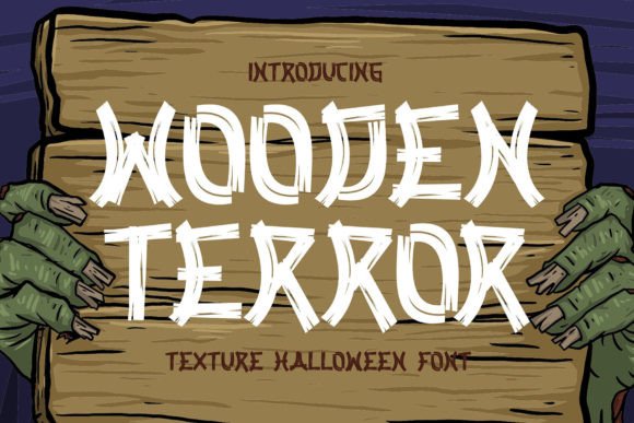 Wooden Terror: A Chilling Display Font for Bold Brand Moments